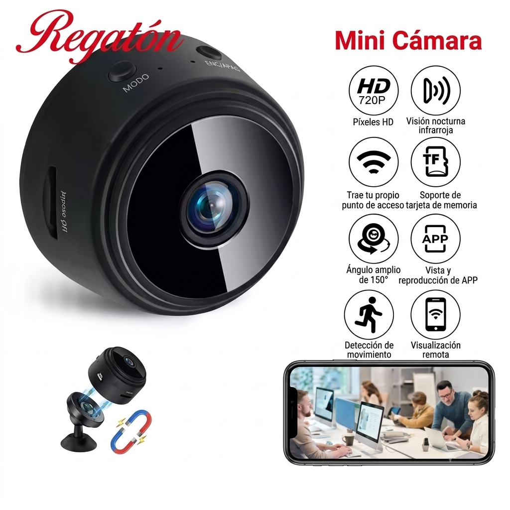El Ojo que Todo lo Ve: Mini Cámara de Seguridad Inalámbrica con Monitoreo Remoto